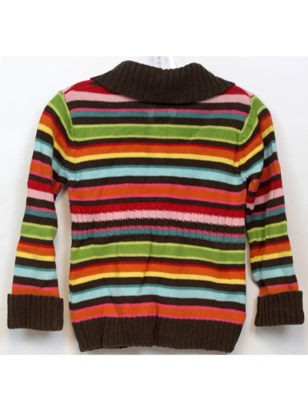 2007 Gymboree Cupcake Cutie Striped Cardigan Sweater sz 7 zippered Sweater Multi